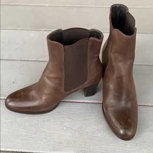 Warm Chocolate Brown Heeled Boots